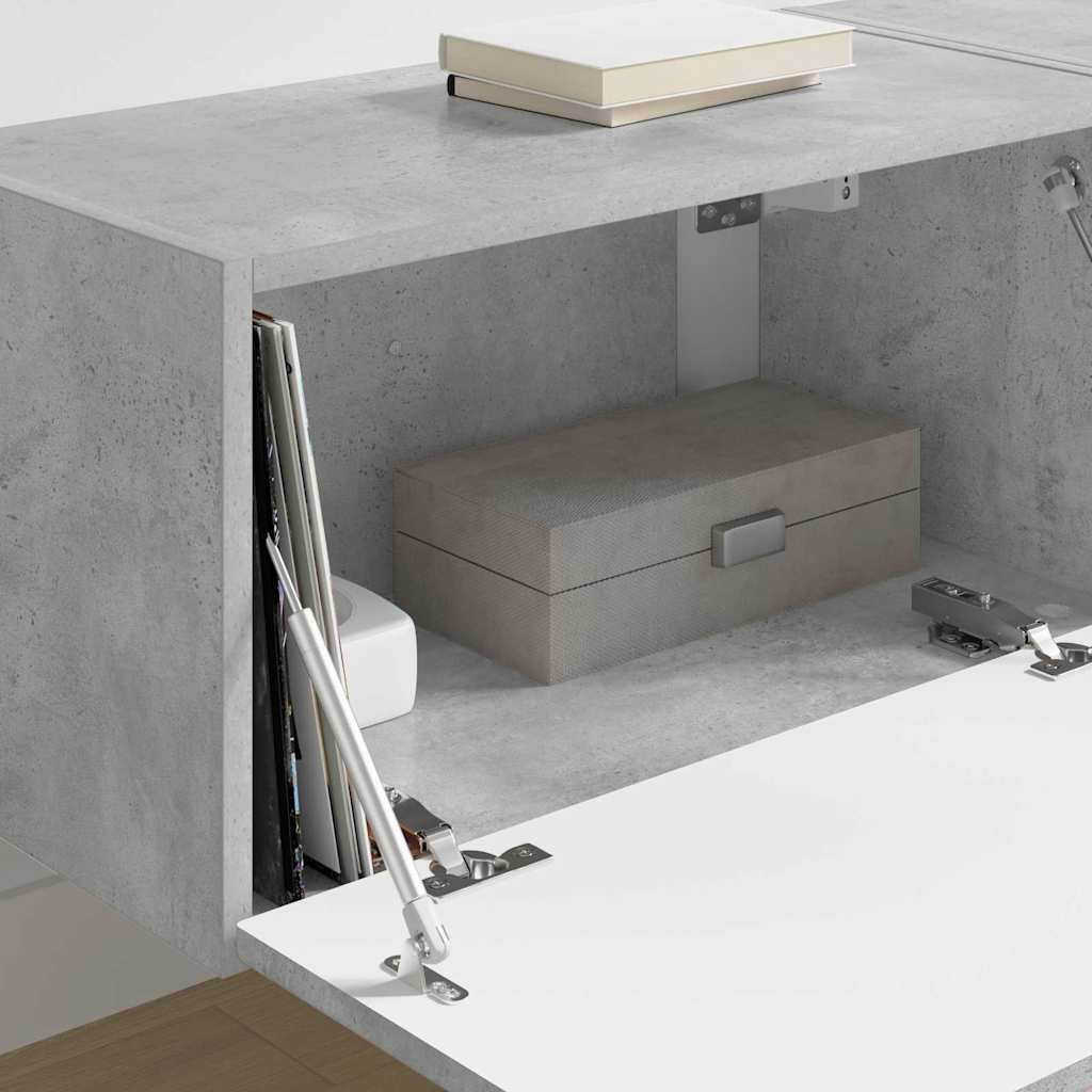TV Wandkast 2 pcs Beton 60 x 31 x 29,5 cm Bewerkt hout is nu te koop bij PeponiXL, paradijselijk wonen!