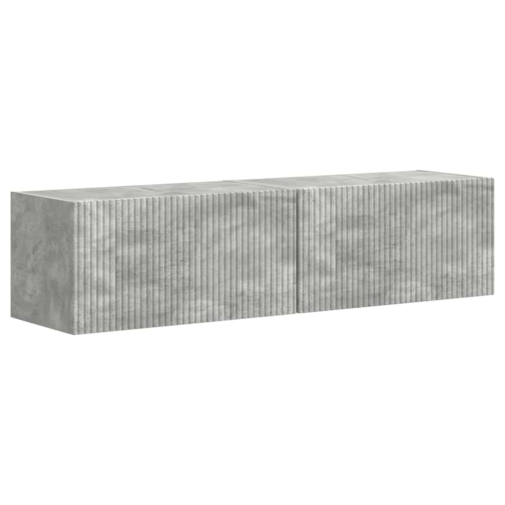 TV Wandkast 2 pcs Beton 60 x 31 x 29,5 cm Bewerkt hout is nu te koop bij PeponiXL, paradijselijk wonen!