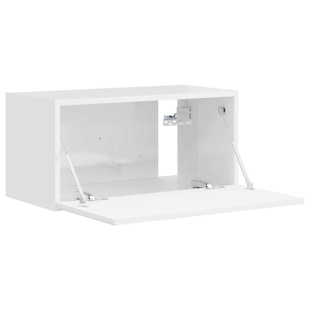 TV Wandkast Glanzend Wit 60 x 31 x 29,5 cm Bewerkt hout is nu te koop bij PeponiXL, paradijselijk wonen!