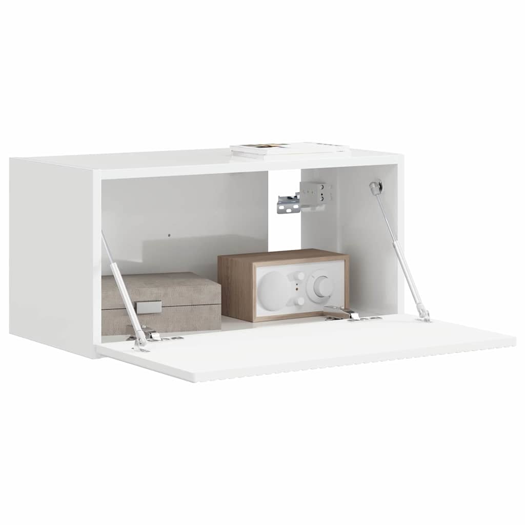 TV Wandkast Glanzend Wit 60 x 31 x 29,5 cm Bewerkt hout is nu te koop bij PeponiXL, paradijselijk wonen!