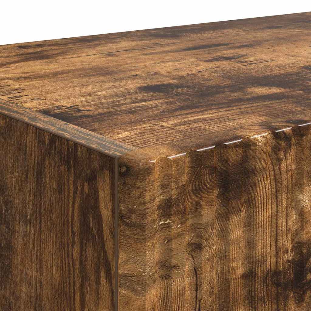 TV Wandkast Gerookt eiken 60 x 31 x 29,5 cm Bewerkt hout is nu te koop bij PeponiXL, paradijselijk wonen!