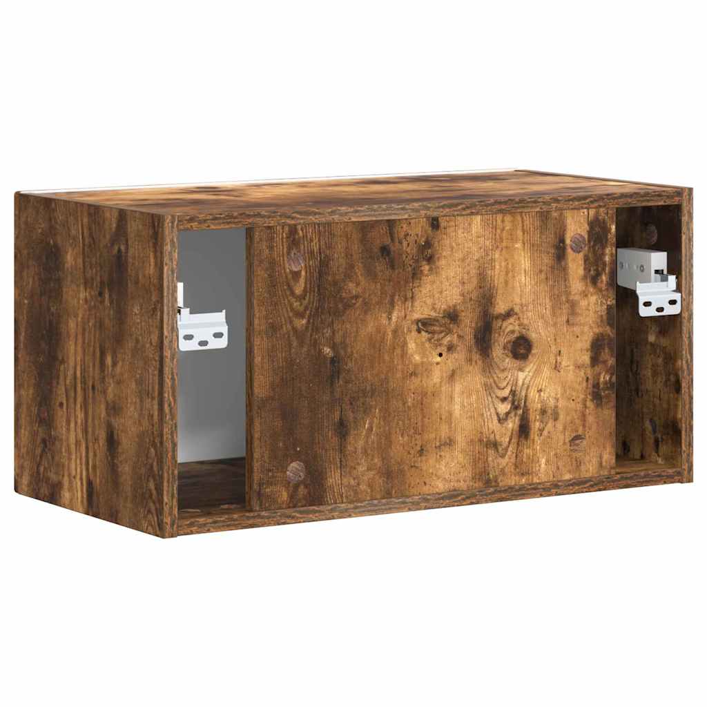 TV Wandkast Gerookt eiken 60 x 31 x 29,5 cm Bewerkt hout is nu te koop bij PeponiXL, paradijselijk wonen!