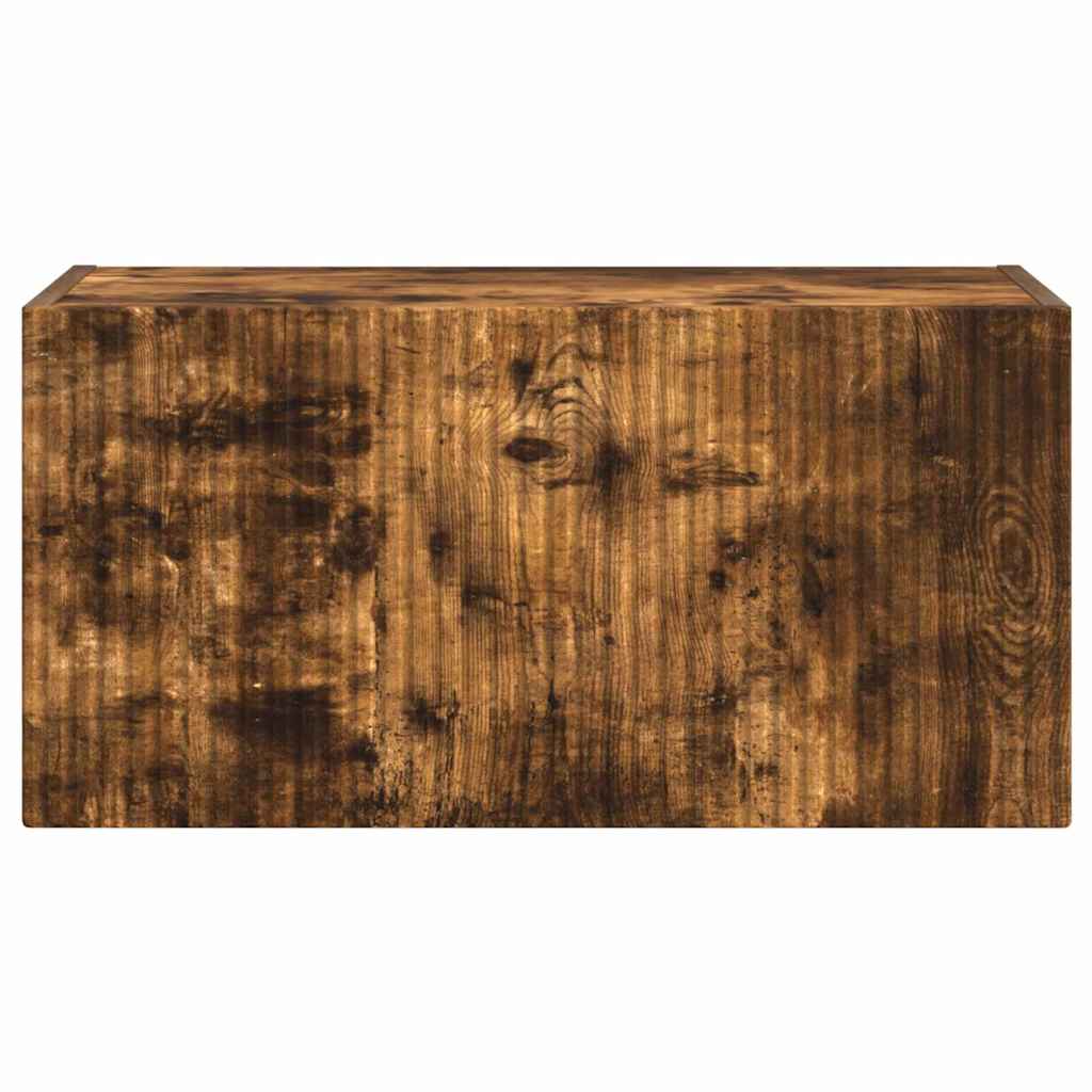 TV Wandkast Gerookt eiken 60 x 31 x 29,5 cm Bewerkt hout is nu te koop bij PeponiXL, paradijselijk wonen!