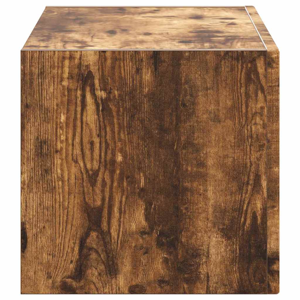 TV Wandkast Gerookt eiken 60 x 31 x 29,5 cm Bewerkt hout is nu te koop bij PeponiXL, paradijselijk wonen!