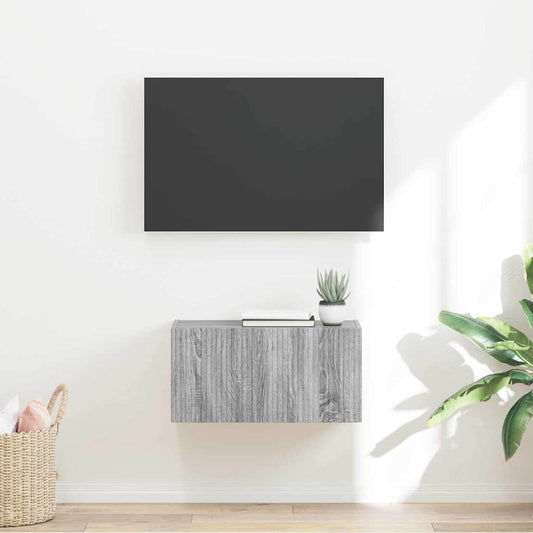TV Wandkast Grijs Sonoma 60 x 31 x 29,5 cm Bewerkt hout is nu te koop bij PeponiXL, paradijselijk wonen!