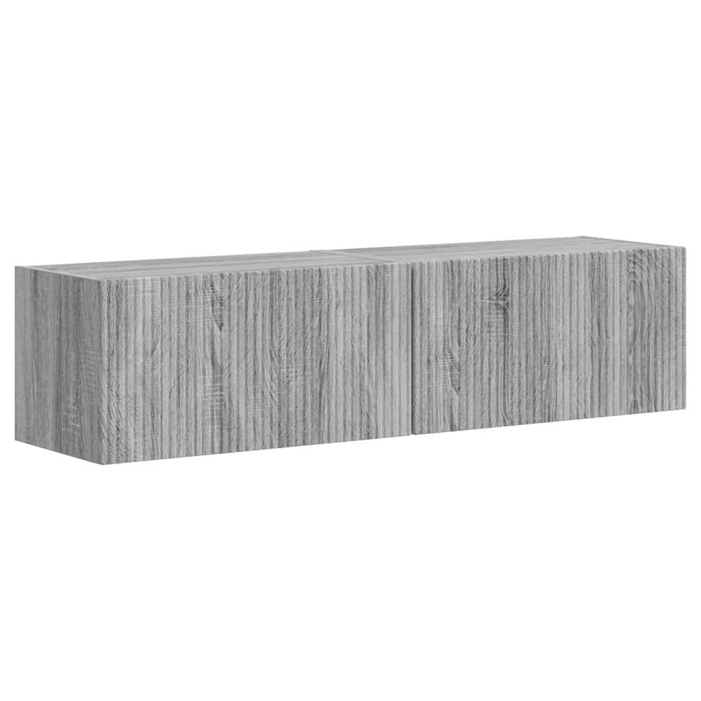 TV Wandkast 2 pcs Grijs Sonoma 60 x 31 x 29,5 cm Bewerkt hout is nu te koop bij PeponiXL, paradijselijk wonen!