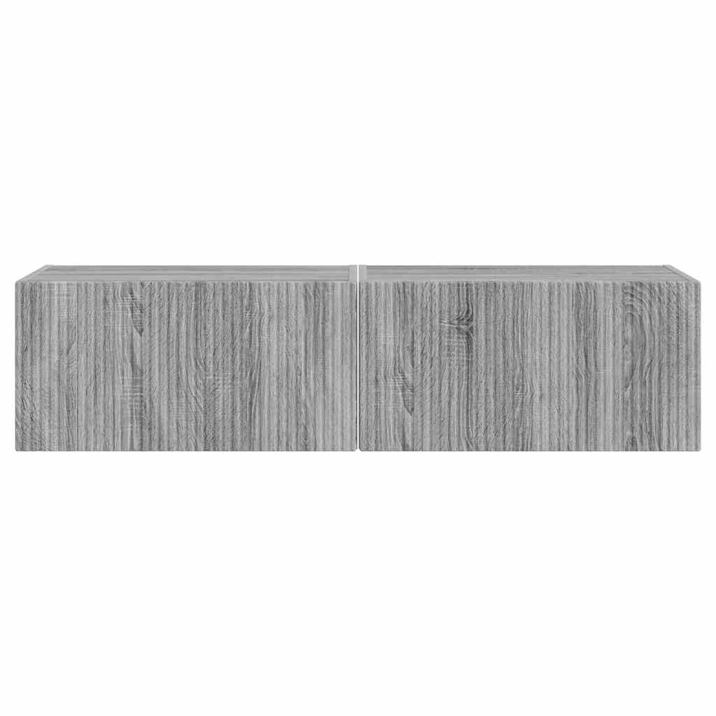 TV Wandkast 2 pcs Grijs Sonoma 60 x 31 x 29,5 cm Bewerkt hout is nu te koop bij PeponiXL, paradijselijk wonen!