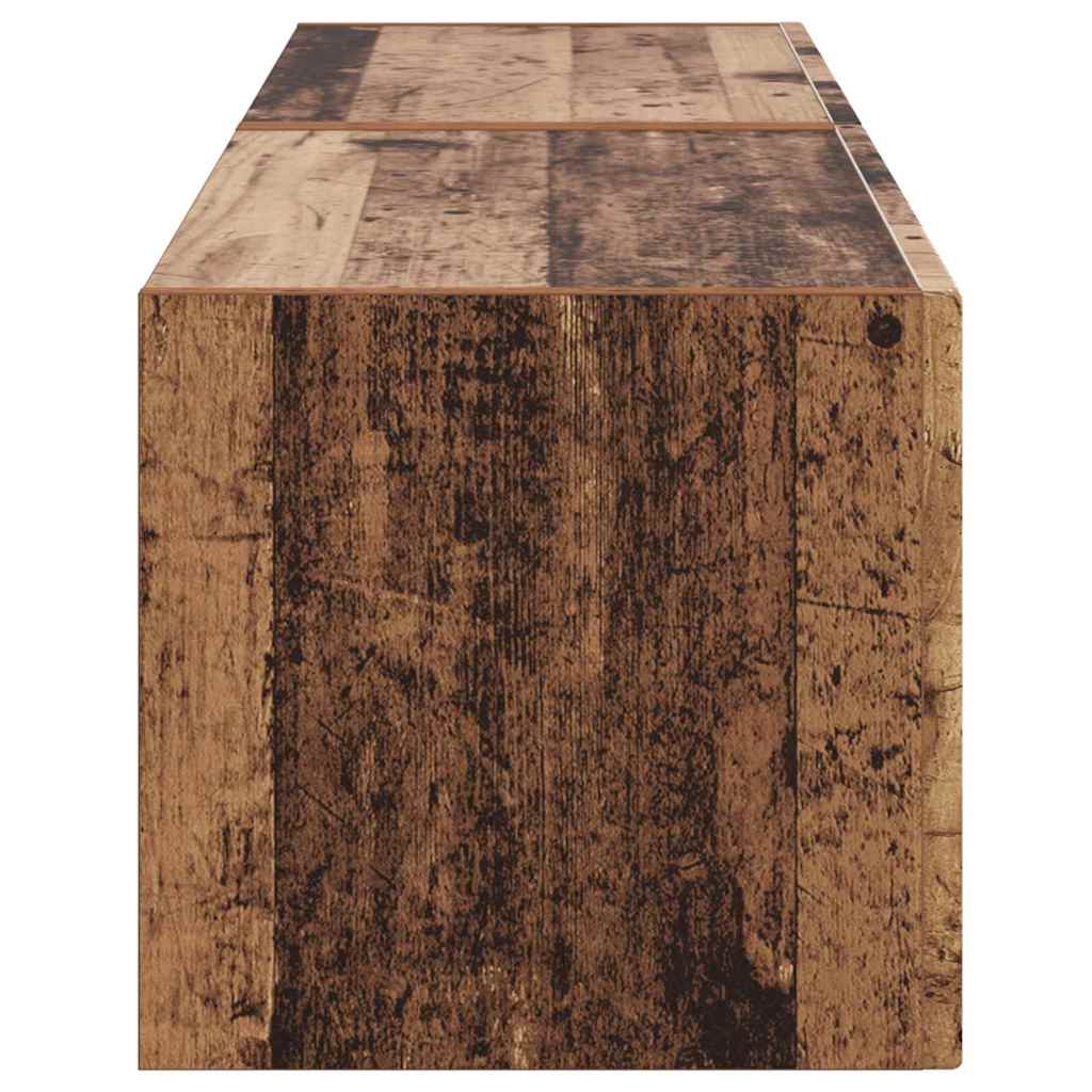 TV Wandkast 2 pcs Oud Hout 60 x 31 x 29,5 cm Bewerkt hout is nu te koop bij PeponiXL, paradijselijk wonen!