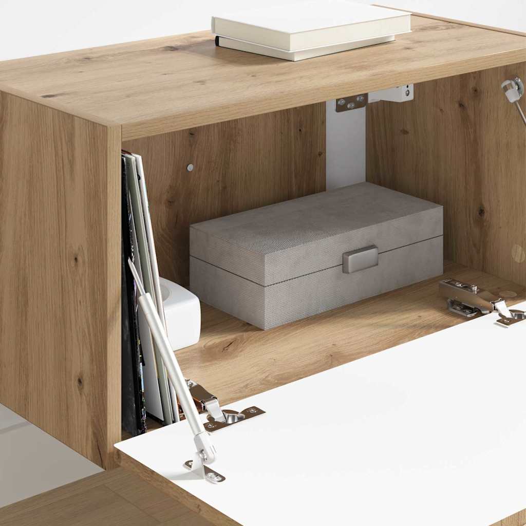 TV Wandkast 60 x 31 x 29,5 cm Ambachtelijk eiken Bewerkt hout is nu te koop bij PeponiXL, paradijselijk wonen!