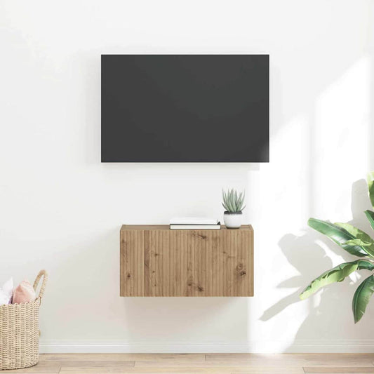 TV Wandkast 60 x 31 x 29,5 cm Ambachtelijk eiken Bewerkt hout is nu te koop bij PeponiXL, paradijselijk wonen!