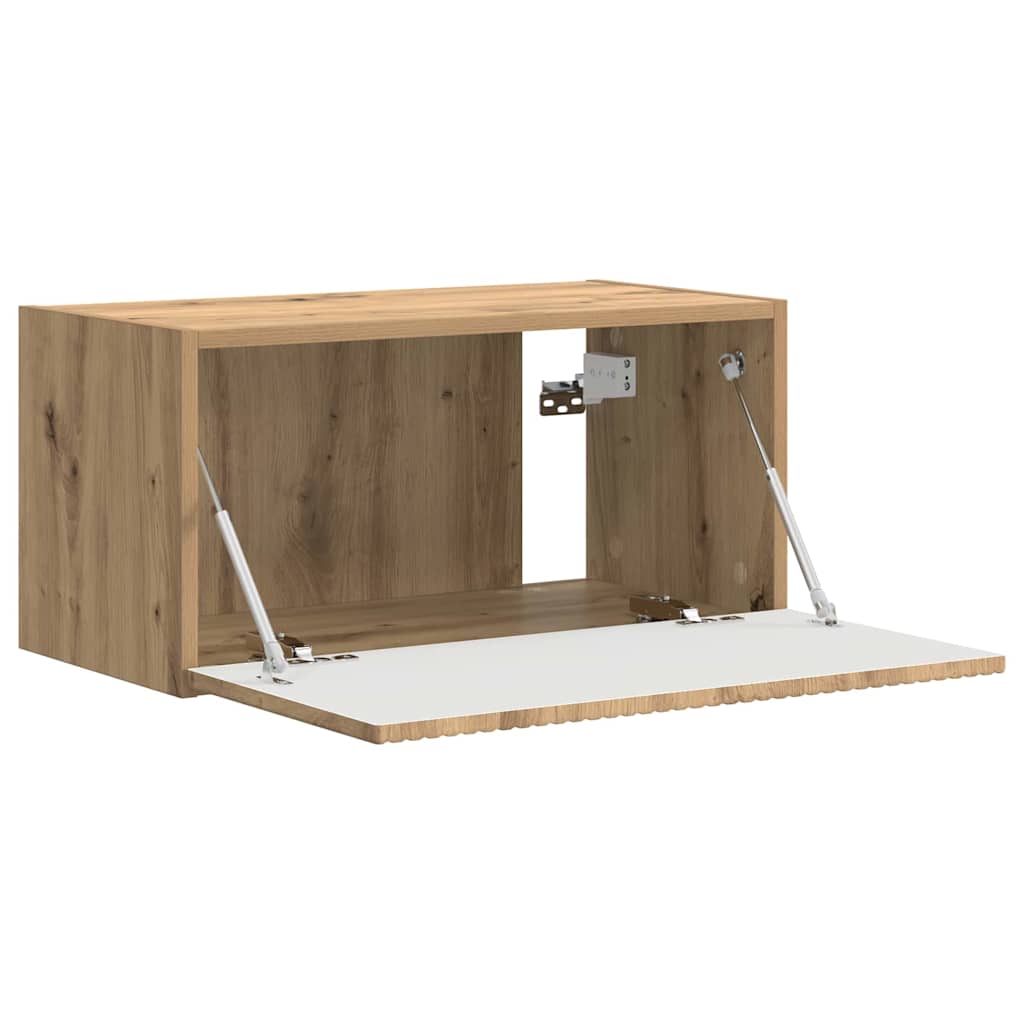TV Wandkast 60 x 31 x 29,5 cm Ambachtelijk eiken Bewerkt hout is nu te koop bij PeponiXL, paradijselijk wonen!