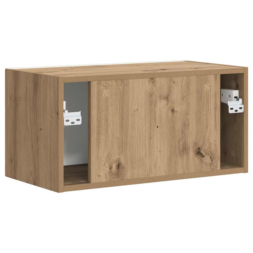 TV Wandkast 60 x 31 x 29,5 cm Ambachtelijk eiken Bewerkt hout is nu te koop bij PeponiXL, paradijselijk wonen!