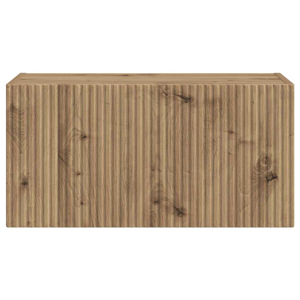 TV Wandkast 60 x 31 x 29,5 cm Ambachtelijk eiken Bewerkt hout is nu te koop bij PeponiXL, paradijselijk wonen!