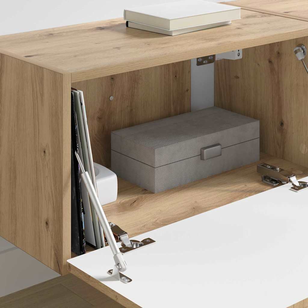 TV Wandkast 2 pcs Ambachtelijk eiken 60 x 31 x 29,5 cm is nu te koop bij PeponiXL, paradijselijk wonen!