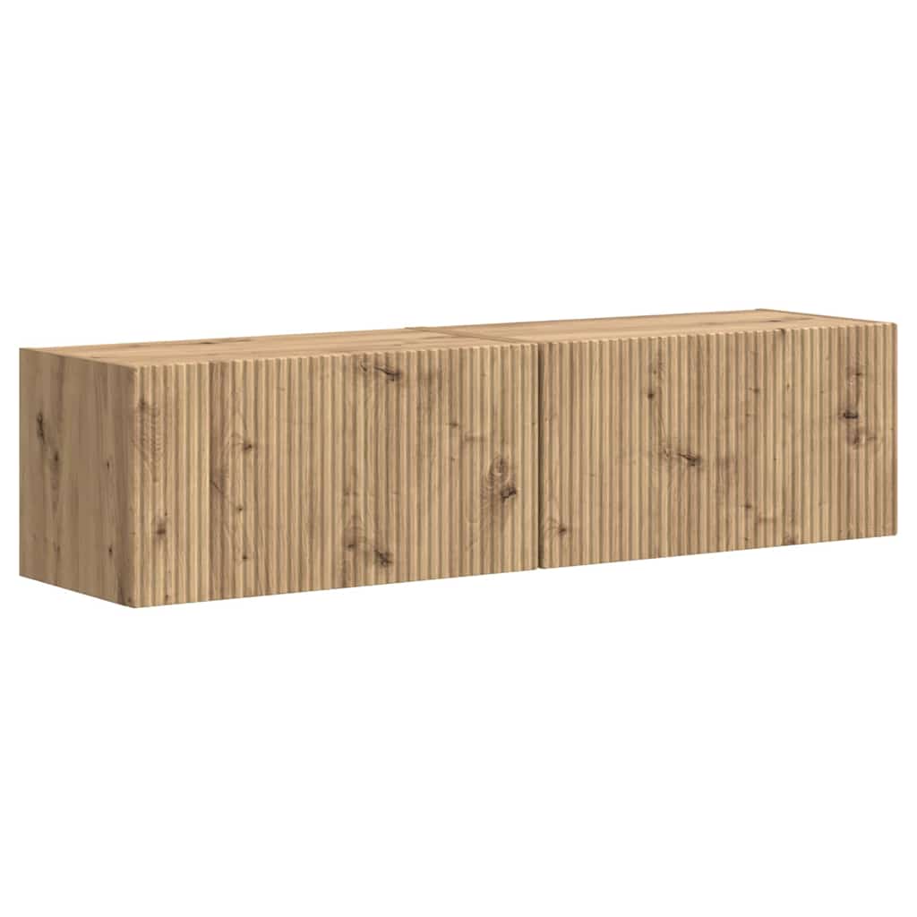 TV Wandkast 2 pcs Ambachtelijk eiken 60 x 31 x 29,5 cm is nu te koop bij PeponiXL, paradijselijk wonen!