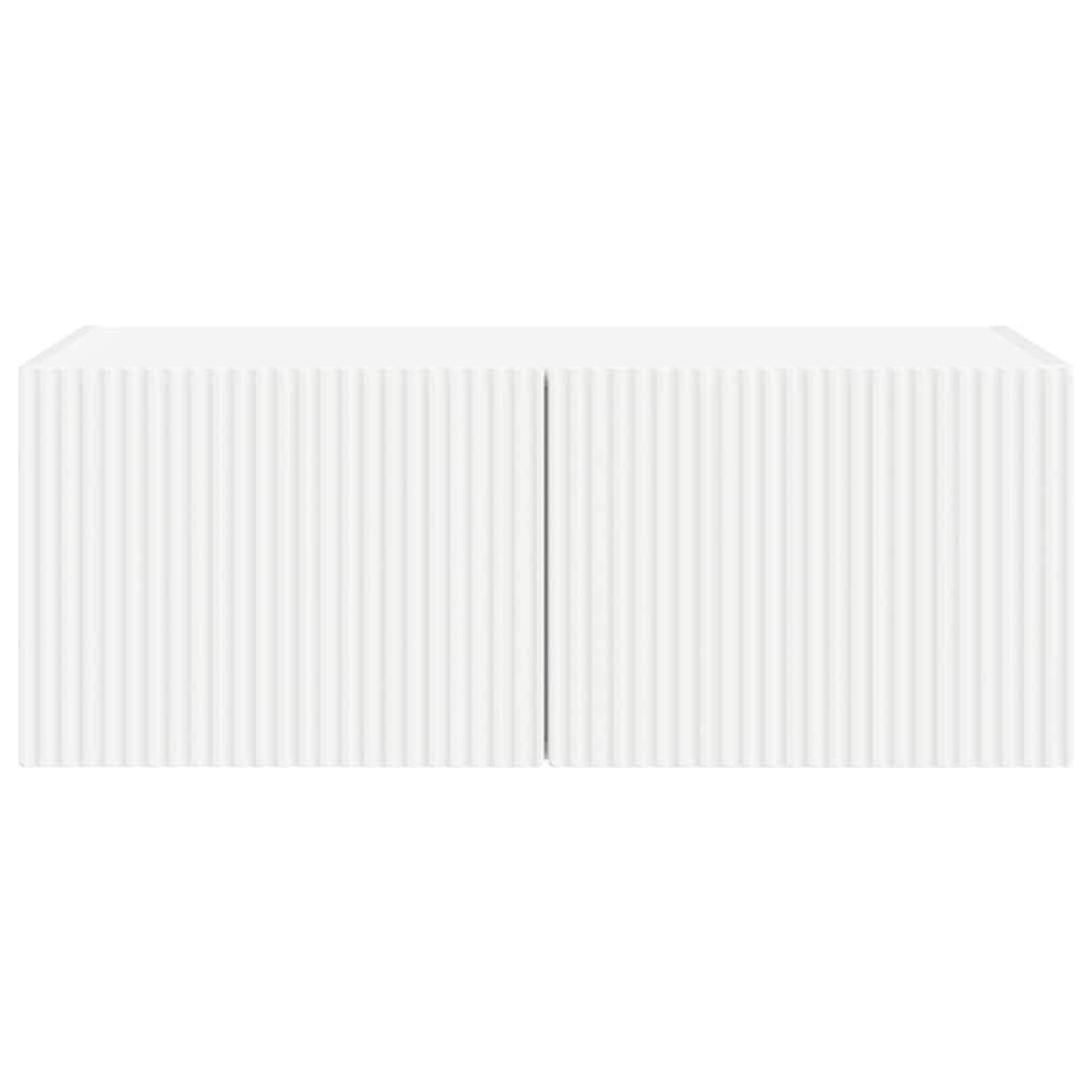 TV Wandkast Wandgemonteerd Wit 78,5 x 31 x 29,5 cm Bewerkt hout is nu te koop bij PeponiXL, paradijselijk wonen!