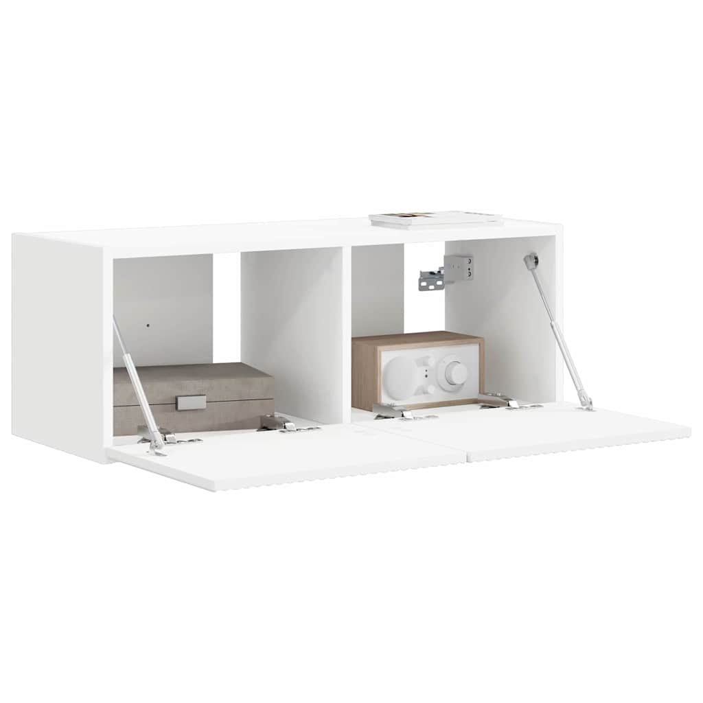 TV Wandkast Wandgemonteerd Wit 78,5 x 31 x 29,5 cm Bewerkt hout is nu te koop bij PeponiXL, paradijselijk wonen!