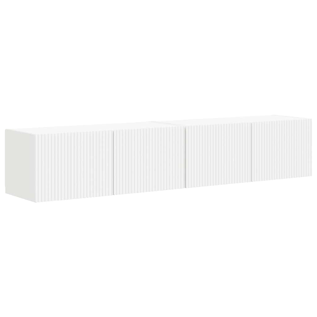TV Wandkast 2 pcs Wit 78,5 x 31 x 29,5 cm Bewerkt hout is nu te koop bij PeponiXL, paradijselijk wonen!