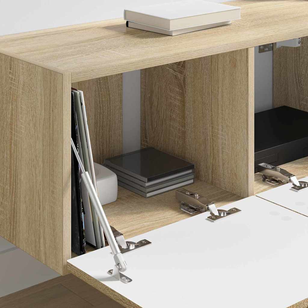 TV Wandkast Sonoma 78,5 x 31 x 29,5 cm Bewerkt hout is nu te koop bij PeponiXL, paradijselijk wonen!