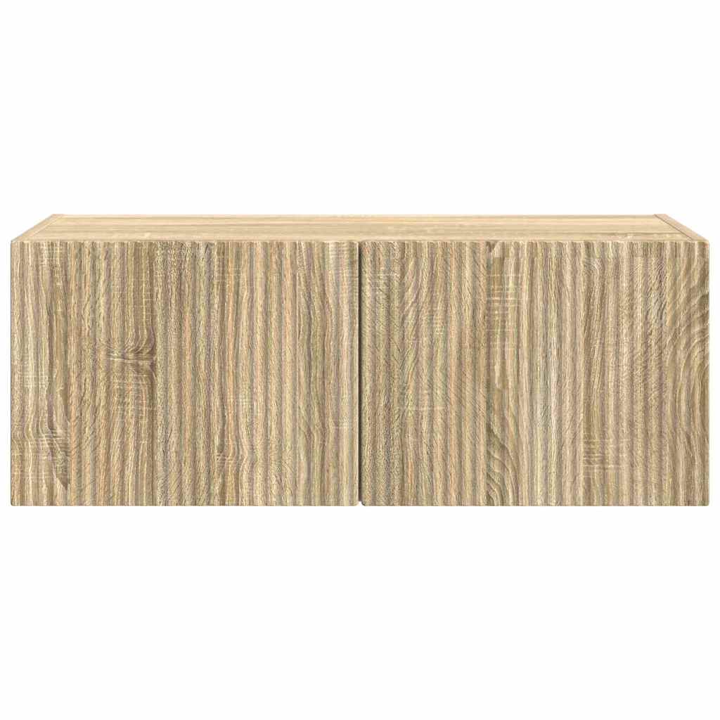 TV Wandkast Sonoma 78,5 x 31 x 29,5 cm Bewerkt hout is nu te koop bij PeponiXL, paradijselijk wonen!