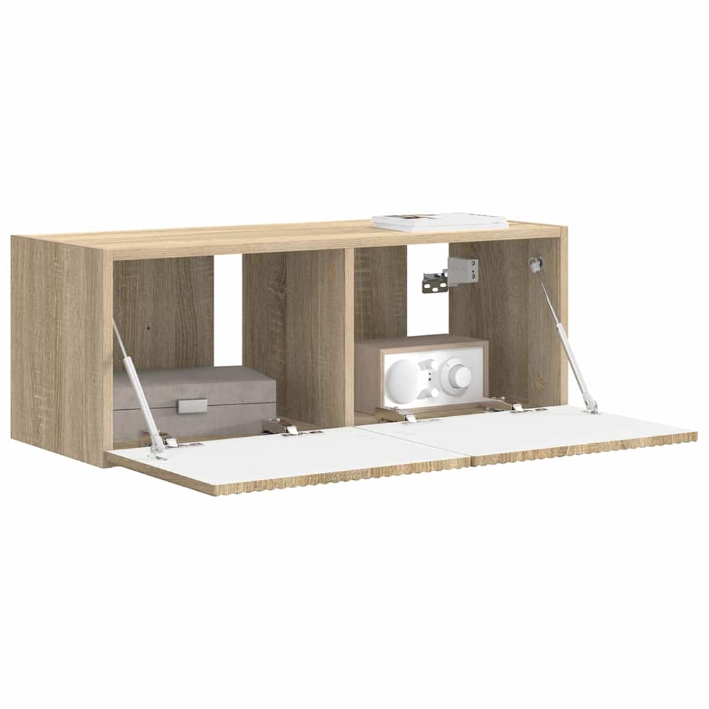 TV Wandkast Sonoma 78,5 x 31 x 29,5 cm Bewerkt hout is nu te koop bij PeponiXL, paradijselijk wonen!