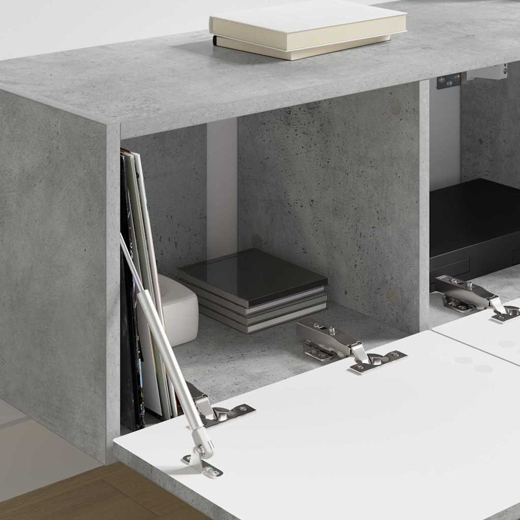 TV Wandkast Beton 78,5 x 31 x 29,5 cm Bewerkt hout is nu te koop bij PeponiXL, paradijselijk wonen!