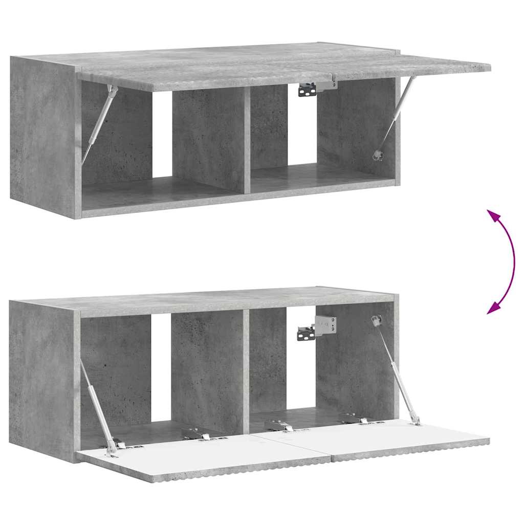 TV Wandkast Beton 78,5 x 31 x 29,5 cm Bewerkt hout is nu te koop bij PeponiXL, paradijselijk wonen!