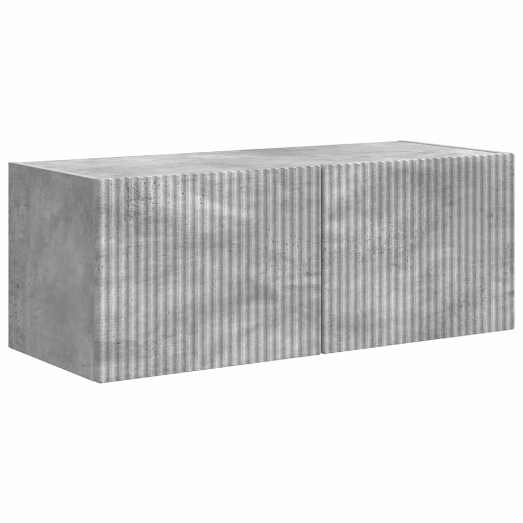 TV Wandkast 2 pcs Beton 78,5 x 31 x 29,5 cm Bewerkt hout is nu te koop bij PeponiXL, paradijselijk wonen!