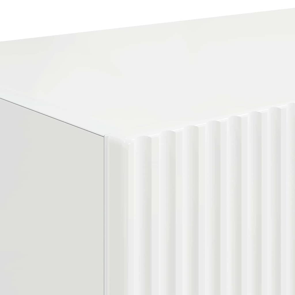 TV Wandkast Glanzend Wit 78,5 x 31 x 29,5 cm Bewerkt hout is nu te koop bij PeponiXL, paradijselijk wonen!