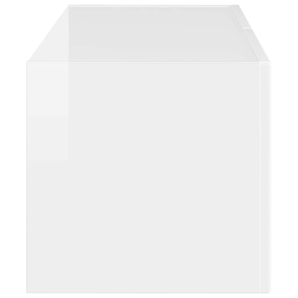 TV Wandkast Glanzend Wit 78,5 x 31 x 29,5 cm Bewerkt hout is nu te koop bij PeponiXL, paradijselijk wonen!