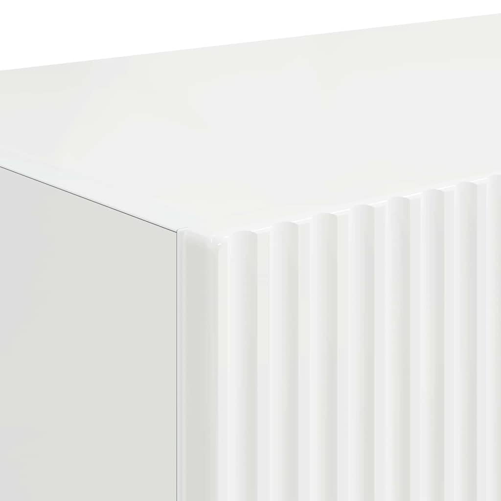 TV Wandkast 2 pcs Glanzend Wit 78,5 x 31 x 29,5 cm Bewerkt hout is nu te koop bij PeponiXL, paradijselijk wonen!