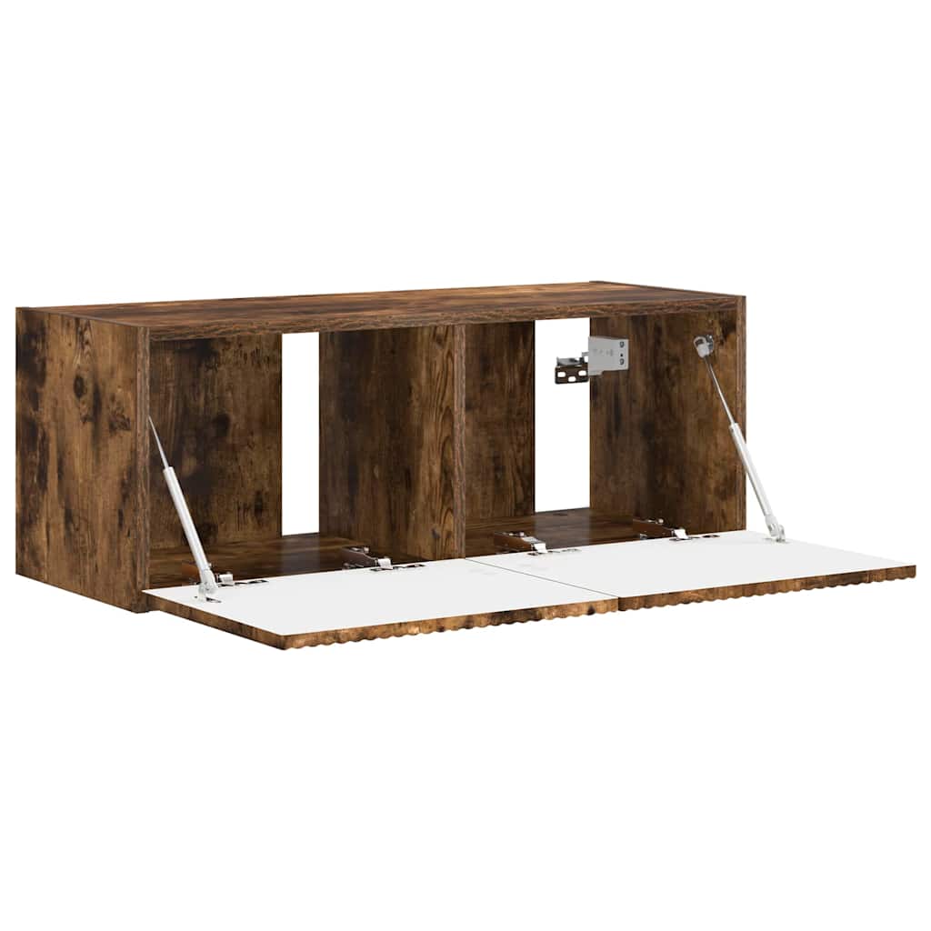 TV Wandkast Gerookt eiken 78,5 x 31 x 29,5 cm Bewerkt hout is nu te koop bij PeponiXL, paradijselijk wonen!