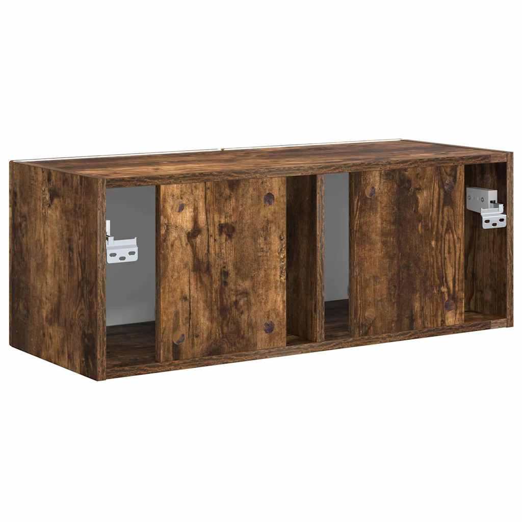 TV Wandkast Gerookt eiken 78,5 x 31 x 29,5 cm Bewerkt hout is nu te koop bij PeponiXL, paradijselijk wonen!