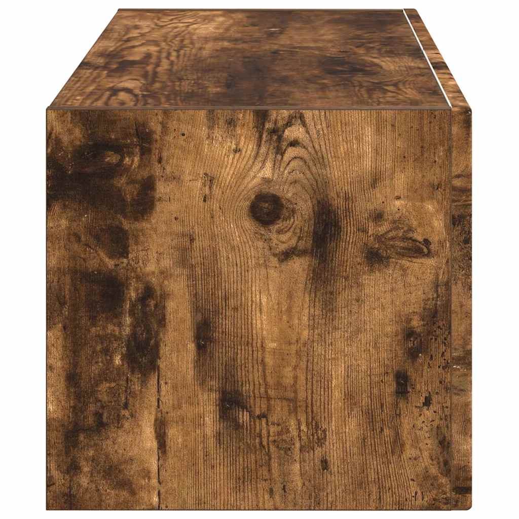TV Wandkast Gerookt eiken 78,5 x 31 x 29,5 cm Bewerkt hout is nu te koop bij PeponiXL, paradijselijk wonen!