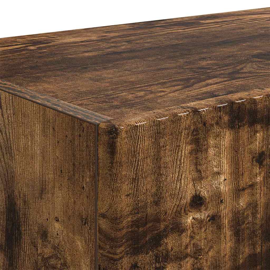 TV Wandkast 2 pcs Gerookt eiken 78,5 x 31 x 29,5 cm is nu te koop bij PeponiXL, paradijselijk wonen!