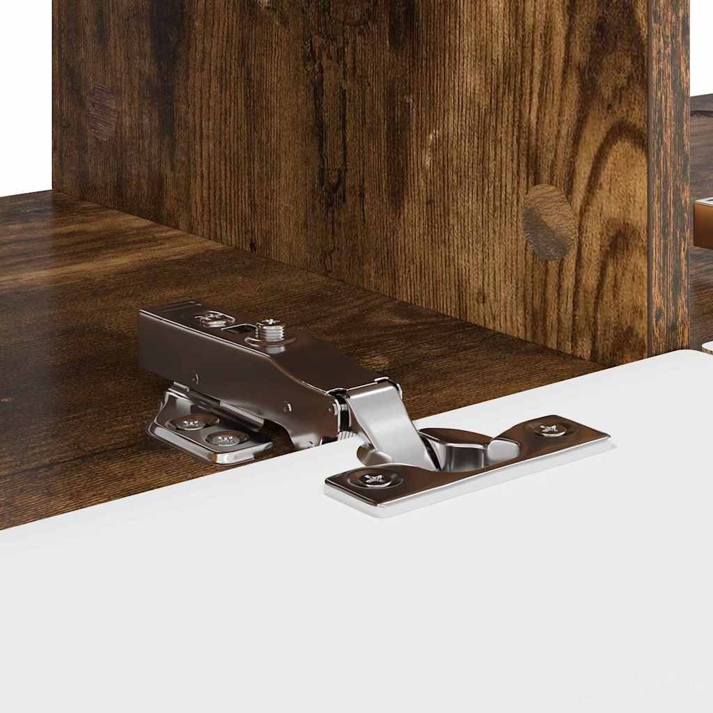TV Wandkast 2 pcs Gerookt eiken 78,5 x 31 x 29,5 cm is nu te koop bij PeponiXL, paradijselijk wonen!