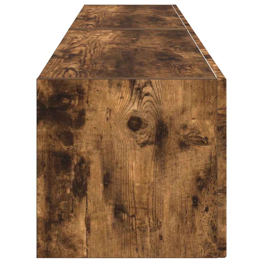 TV Wandkast 2 pcs Gerookt eiken 78,5 x 31 x 29,5 cm is nu te koop bij PeponiXL, paradijselijk wonen!