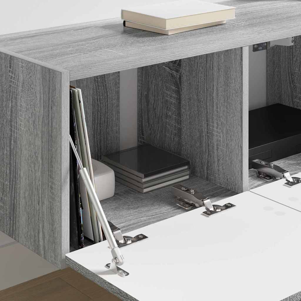 TV Wandkast Grijs Sonoma 78,5 x 31 x 29,5 cm Bewerkt hout is nu te koop bij PeponiXL, paradijselijk wonen!