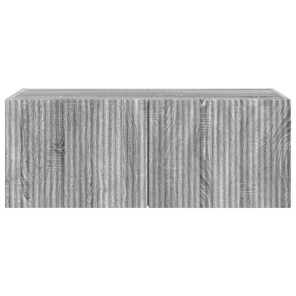 TV Wandkast Grijs Sonoma 78,5 x 31 x 29,5 cm Bewerkt hout is nu te koop bij PeponiXL, paradijselijk wonen!