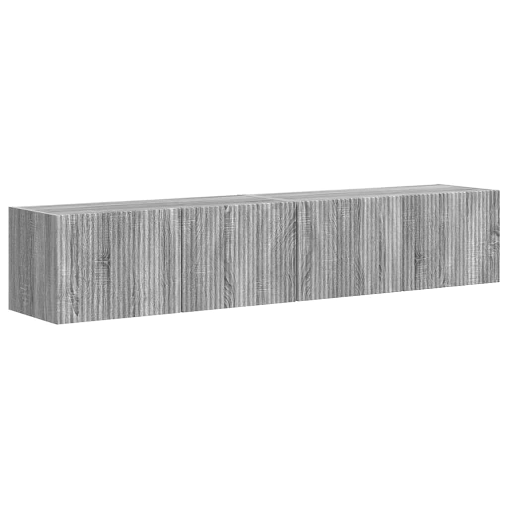 TV Wandkast 2 pcs Grijs Sonoma 78,5 x 31 x 29,5 cm Bewerkt hout is nu te koop bij PeponiXL, paradijselijk wonen!