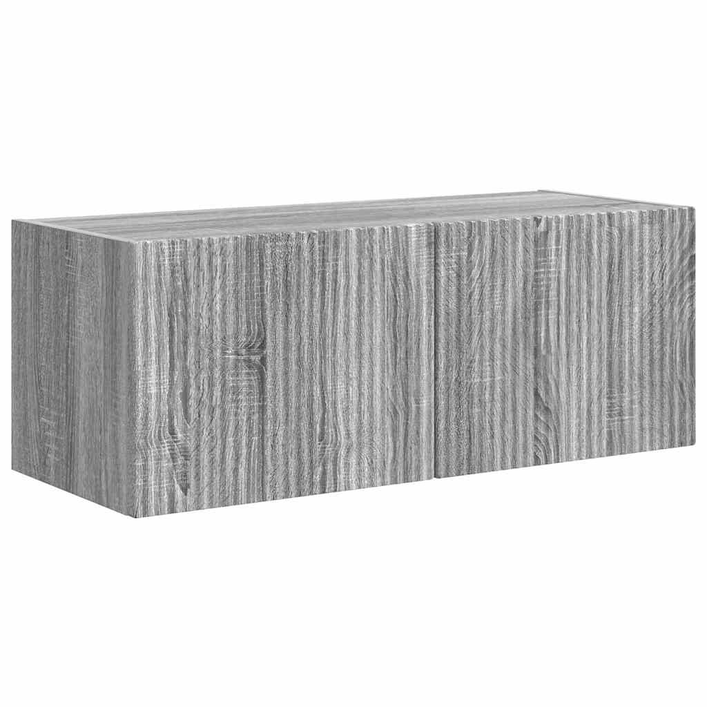 TV Wandkast 2 pcs Grijs Sonoma 78,5 x 31 x 29,5 cm Bewerkt hout is nu te koop bij PeponiXL, paradijselijk wonen!