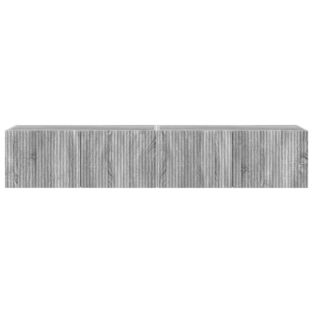 TV Wandkast 2 pcs Grijs Sonoma 78,5 x 31 x 29,5 cm Bewerkt hout is nu te koop bij PeponiXL, paradijselijk wonen!