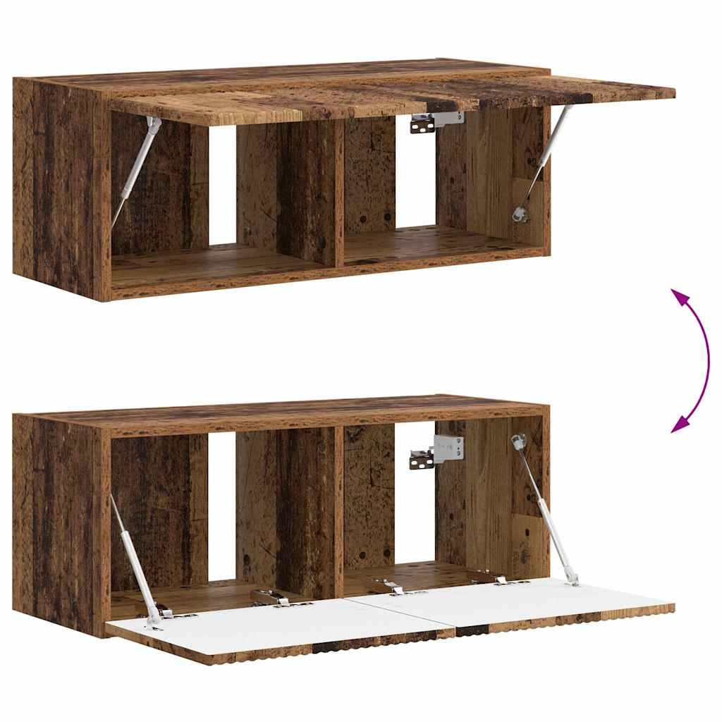TV Wandkast Oud Hout 78,5 x 31 x 29,5 cm Bewerkt hout is nu te koop bij PeponiXL, paradijselijk wonen!