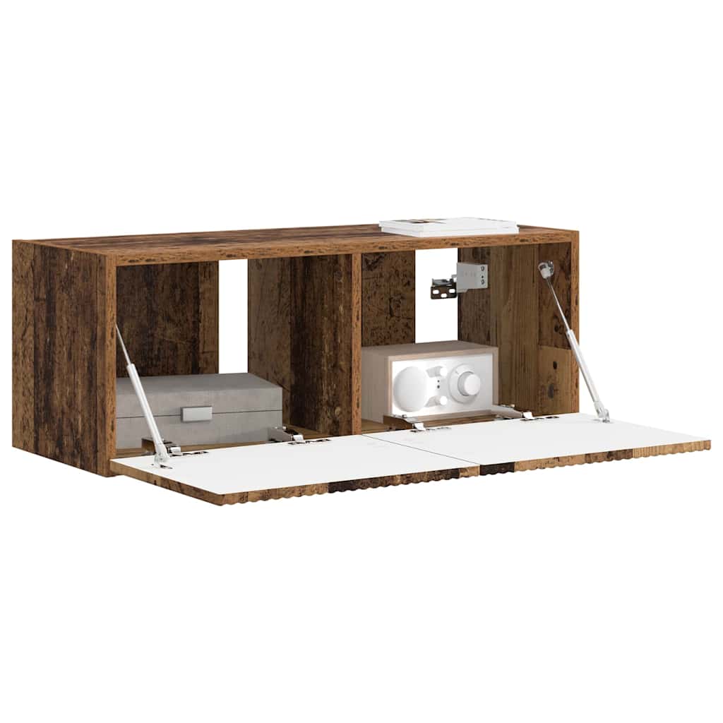 TV Wandkast Oud Hout 78,5 x 31 x 29,5 cm Bewerkt hout is nu te koop bij PeponiXL, paradijselijk wonen!