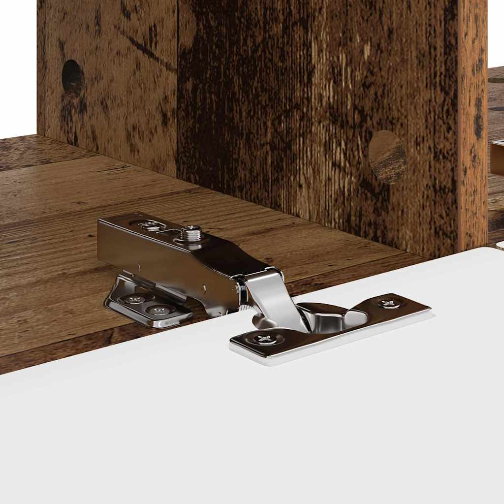 TV Wandkast 2 pcs Oud Hout 78,5 x 31 x 29,5 cm Bewerkt hout is nu te koop bij PeponiXL, paradijselijk wonen!
