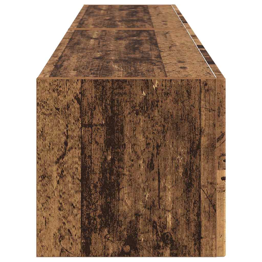 TV Wandkast 2 pcs Oud Hout 78,5 x 31 x 29,5 cm Bewerkt hout is nu te koop bij PeponiXL, paradijselijk wonen!