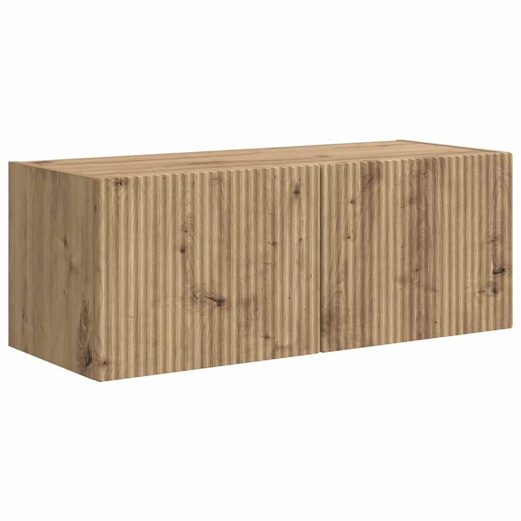 TV Wandkast 2 pcs Ambachtelijk eiken 78,5 x 31 x 29,5 cm is nu te koop bij PeponiXL, paradijselijk wonen!