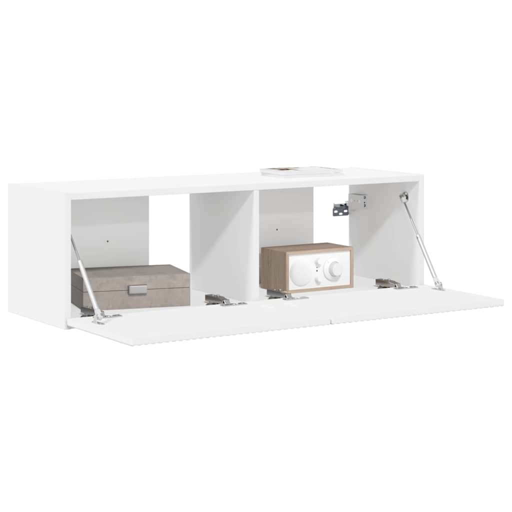 TV Wandkast Wandgemonteerd Wit 98 x 31 x 29,5 cm Bewerkt hout is nu te koop bij PeponiXL, paradijselijk wonen!
