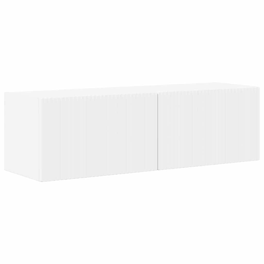 TV Wandkast 2 pcs Wit 98 x 31 x 29,5 cm Bewerkt hout is nu te koop bij PeponiXL, paradijselijk wonen!
