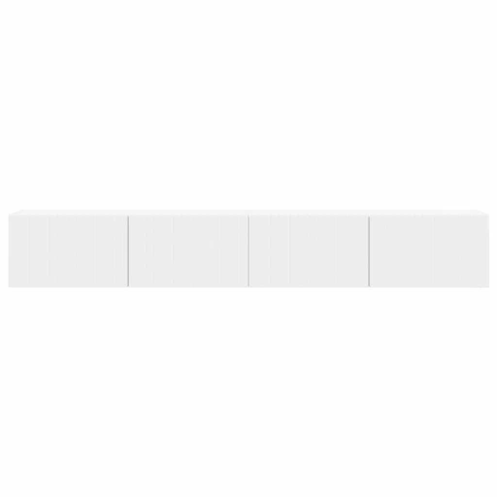 TV Wandkast 2 pcs Wit 98 x 31 x 29,5 cm Bewerkt hout is nu te koop bij PeponiXL, paradijselijk wonen!